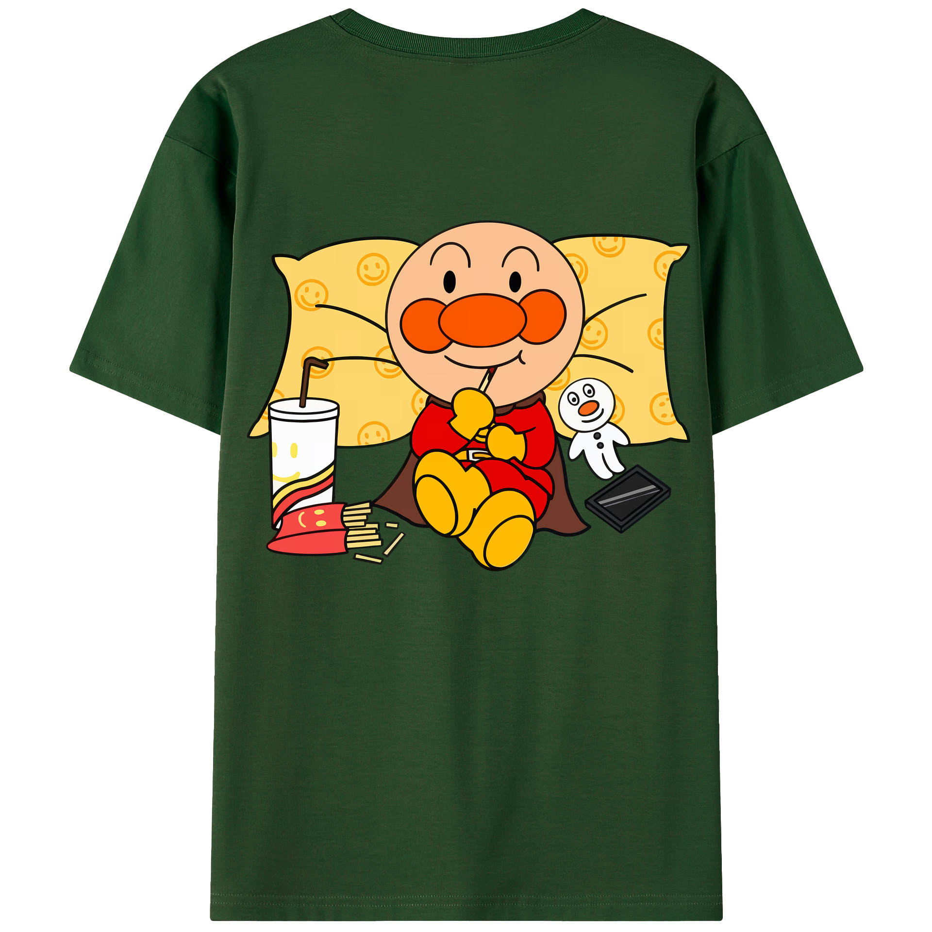 （画像用） アンパンマン Anpanman 綿100％半袖Tシャツ（背面プリント）